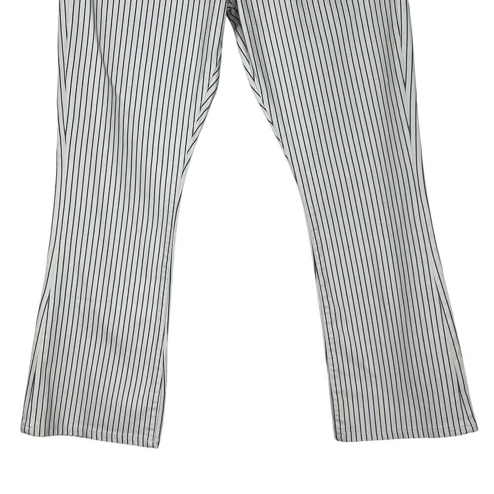 FRAME LE CROP MINI BOOT‎ PINSTRIPE JEANS IN COBALT MULTI NWT WOMEN'S SIZE 25 - Picture 4 of 16